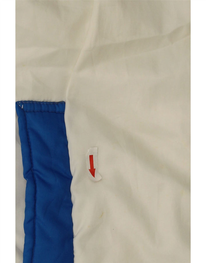 Винтажная мужская стеганая куртка UK 42 XL синяя с цветными блоками