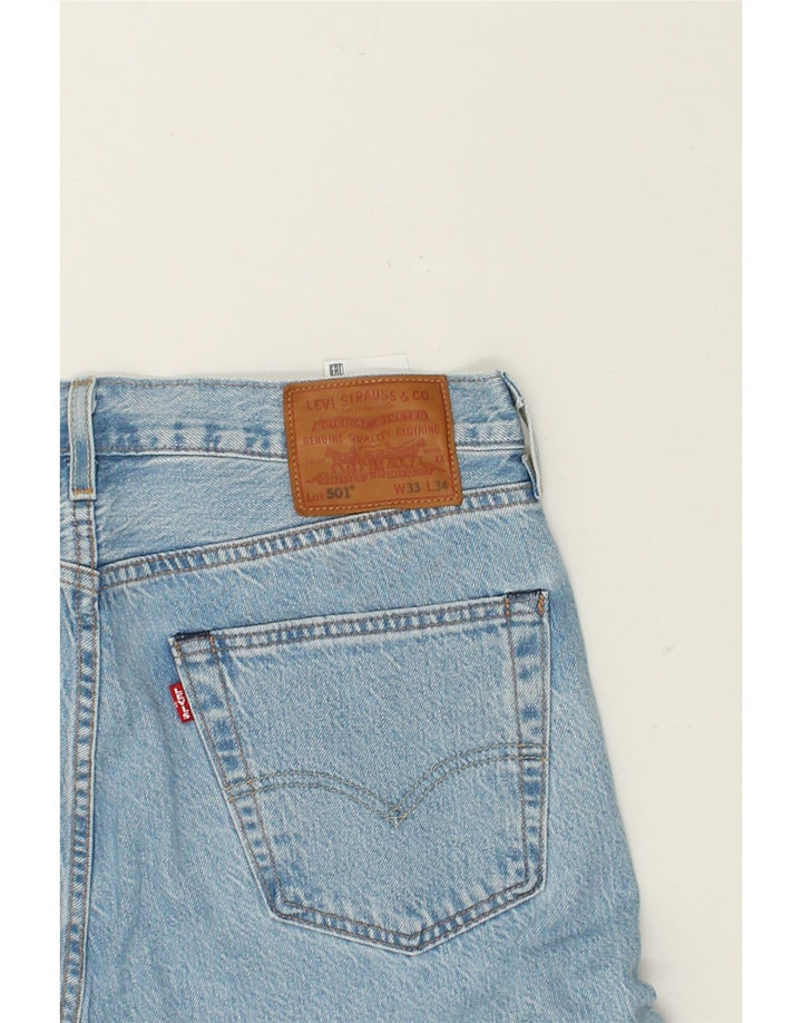 Мужские прямые джинсы LEVI'S 504 W33 L32 Синие, хлопок