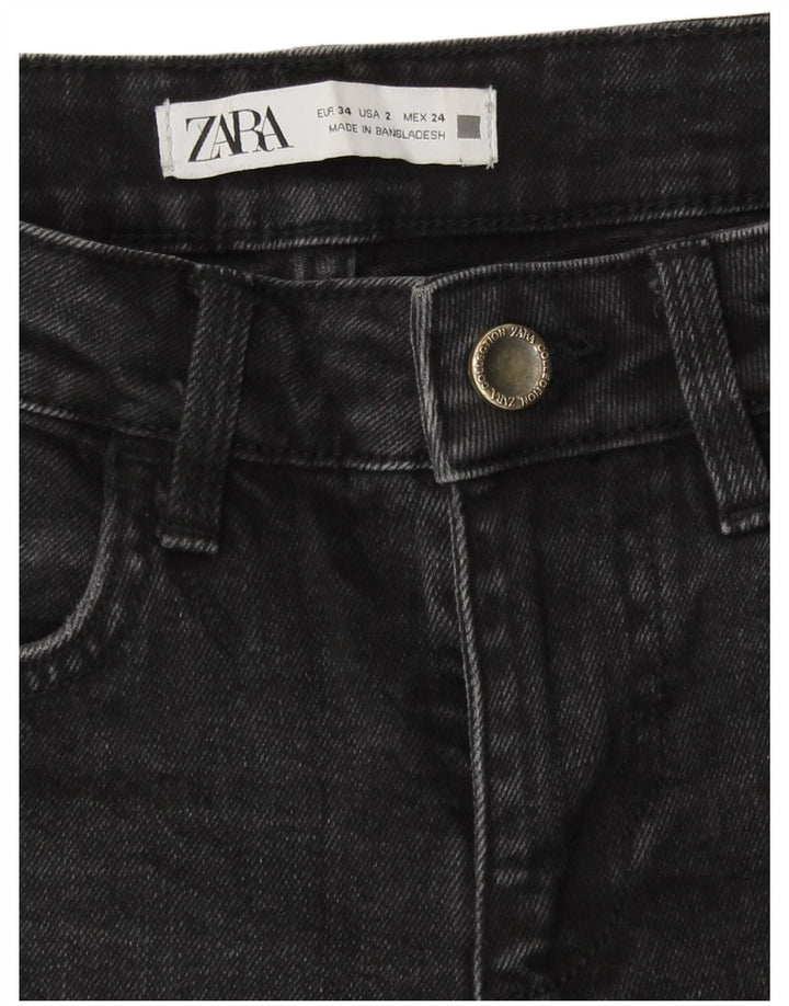 Женские укороченные джинсы Zara Bootcut EU 34 2XS W24 L25 Серые