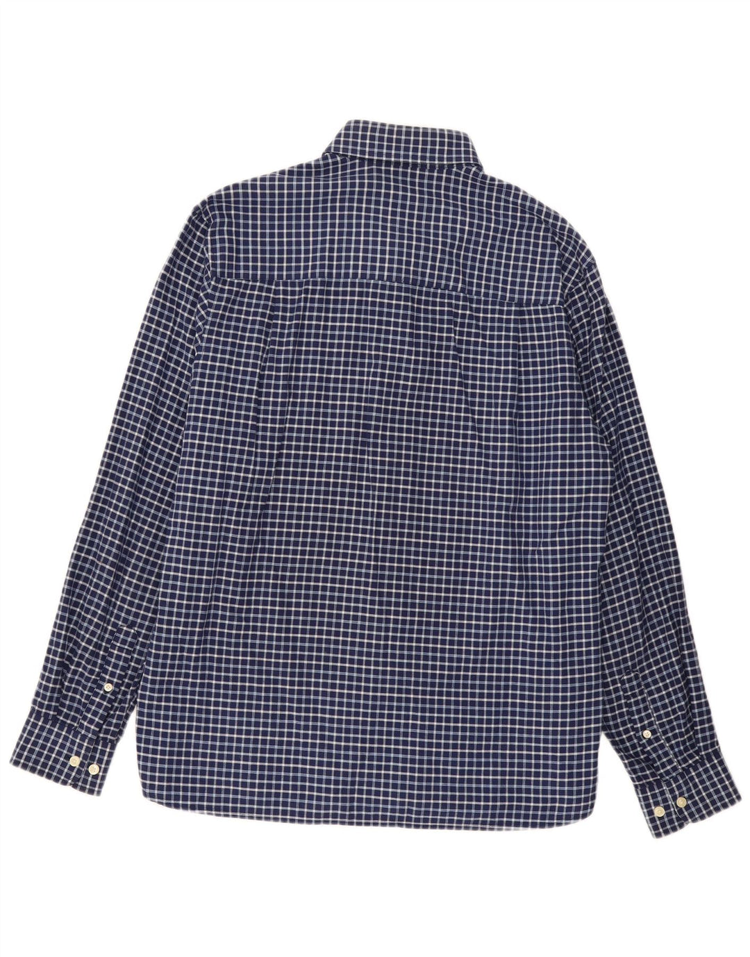 Мужская рубашка FRED PERRY, большая темно-синяя клетка, хлопок