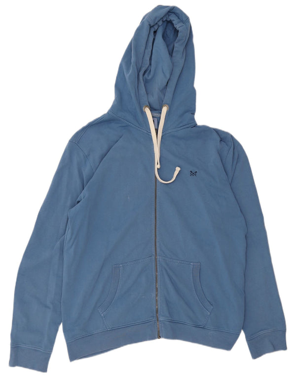 Crew Clothing Мужской свитер с капюшоном на молнии XL, синий хлопок