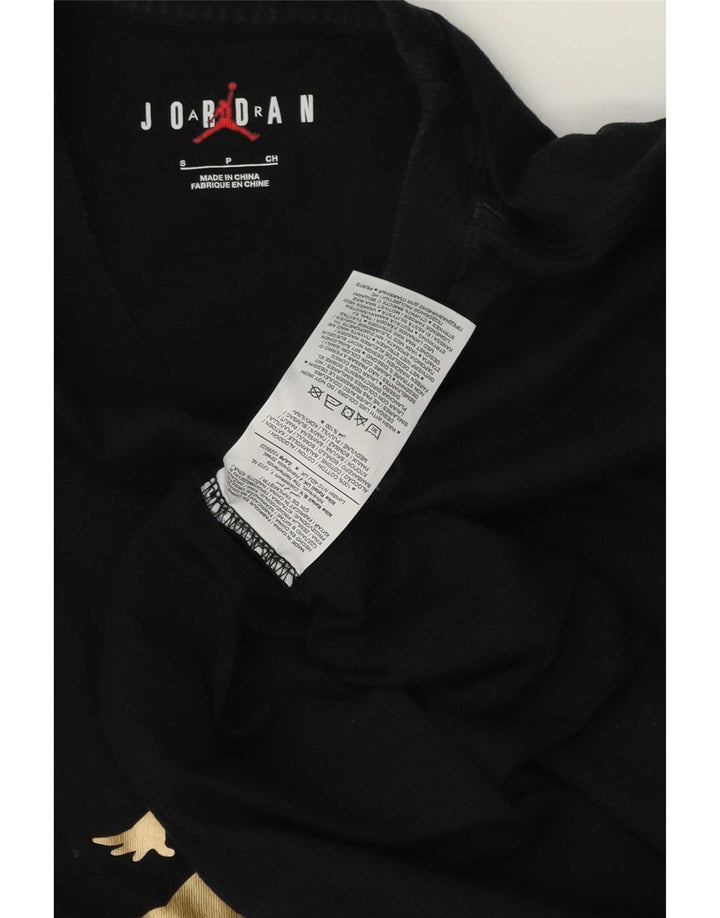 Мужская футболка с рисунком Jordan, маленький черный хлопковый топ