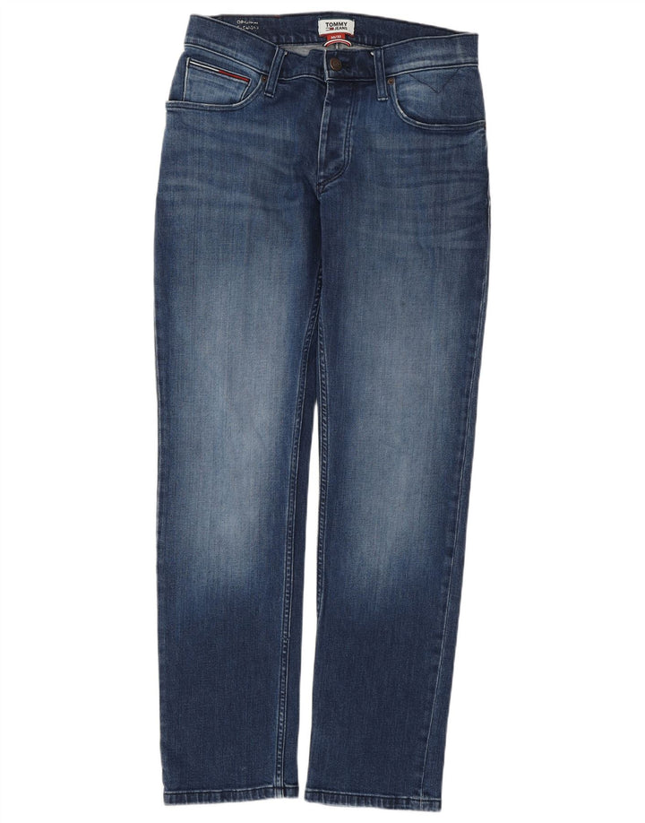 TOMMY HILFIGER Мужские прямые джинсы W30 L32 синие, хлопок
