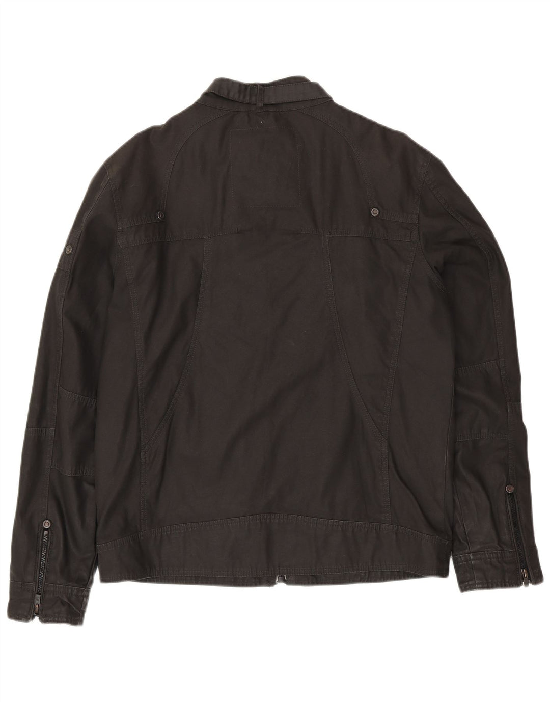 JACK & JONES Mens Utility Jacket UK 40 Large Black Cotton