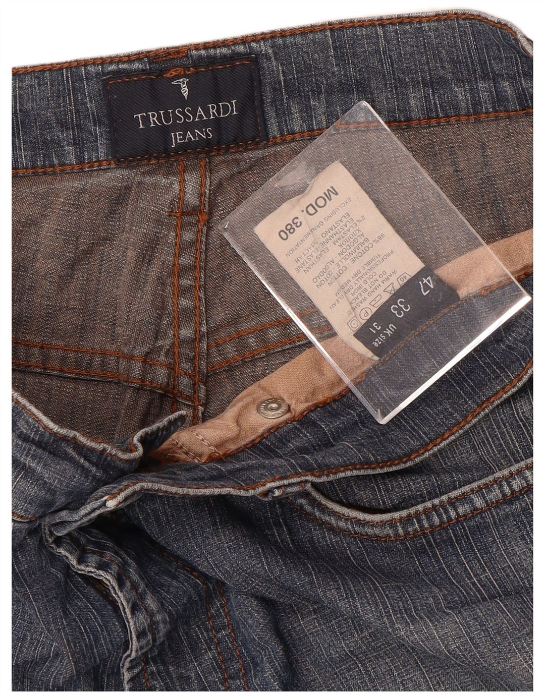 TRUSSARDI Женские прямые джинсы 380 IT 47 Большие W31 L32 Синие