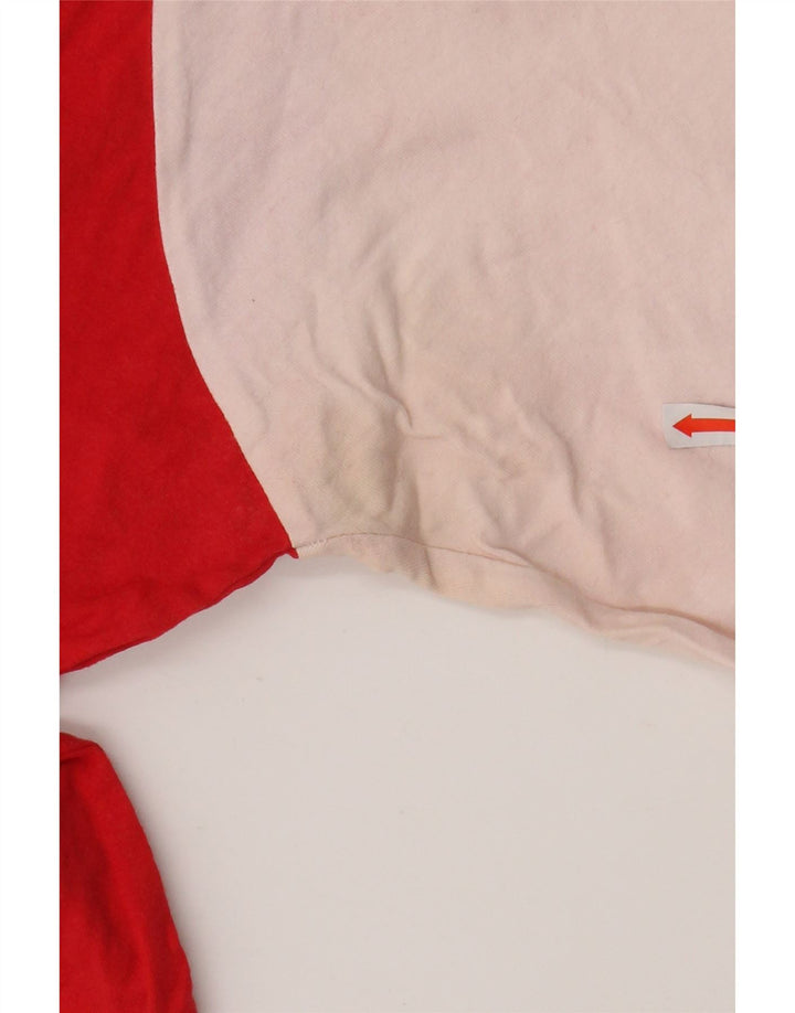 Женская футболка с рисунком PUMA Top UK 18 XL, красная с цветными блоками