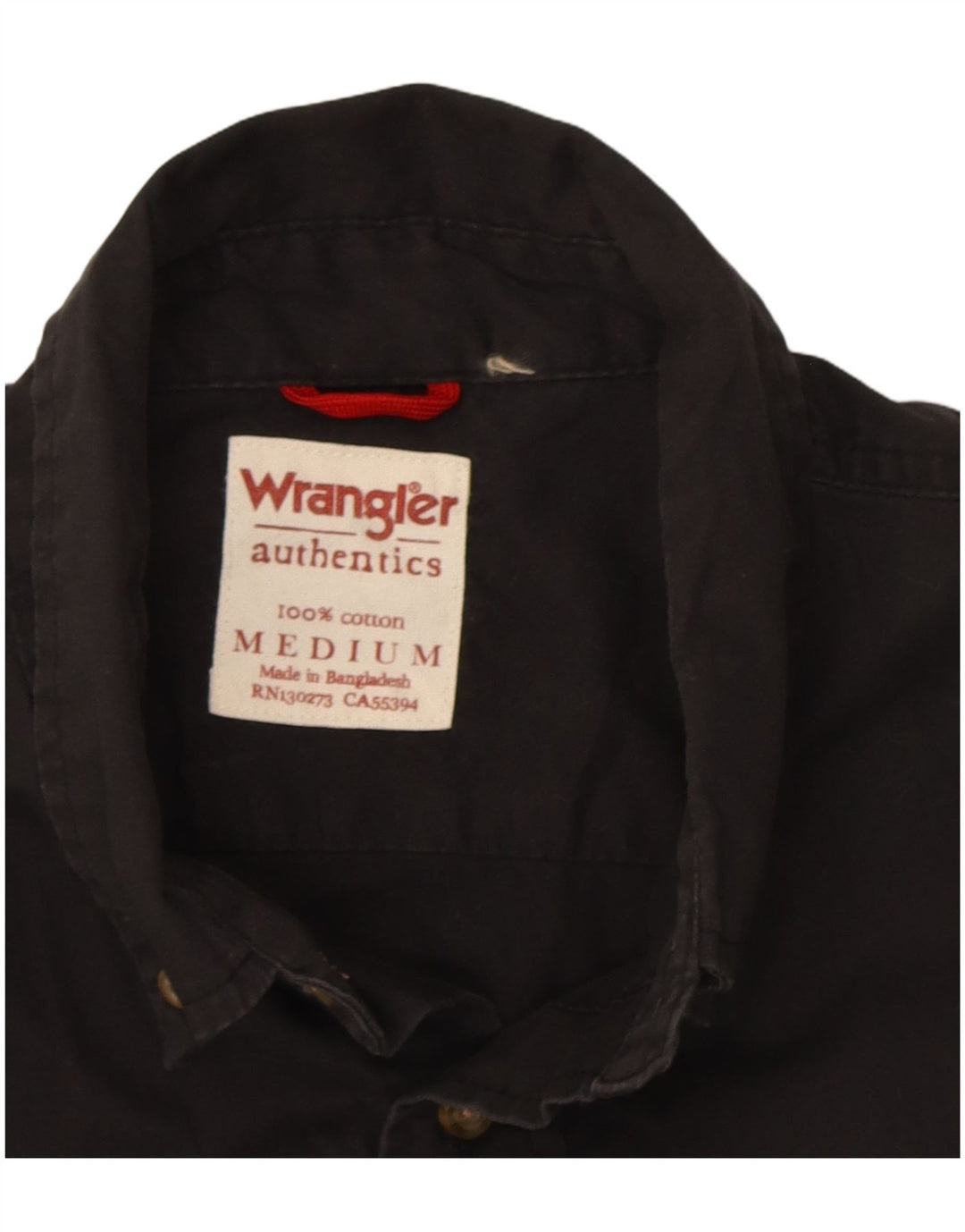 Мужская рубашка Wrangler с коротким рукавом, средний черный хлопок