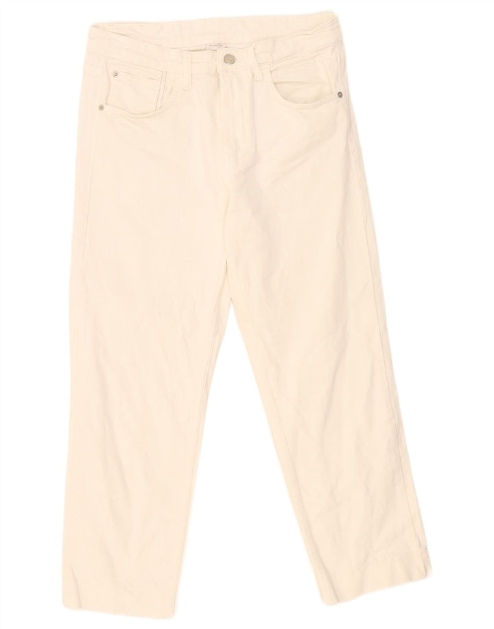 Женские укороченные джинсы Massimo Dutti EU 40 Medium W30 L24 Белые
