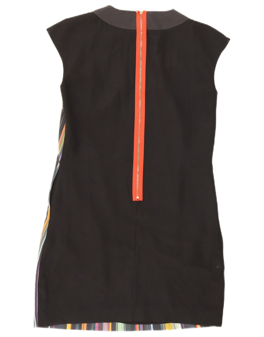 Женское платье-футляр без рукавов TED BAKER, размер 1 XS, полиэстер в черную полоску