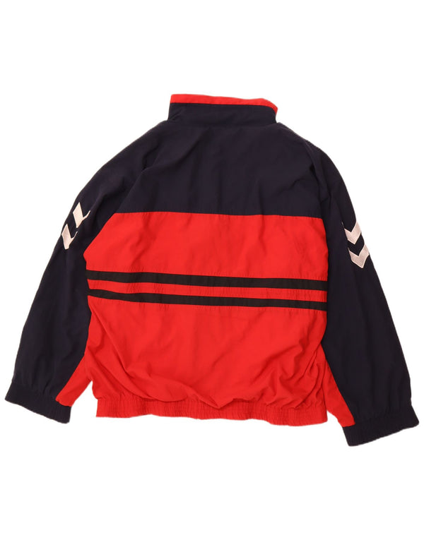 HUMMEL Mens Tracksuit Top Jacket XL Red Colourblock Polyester