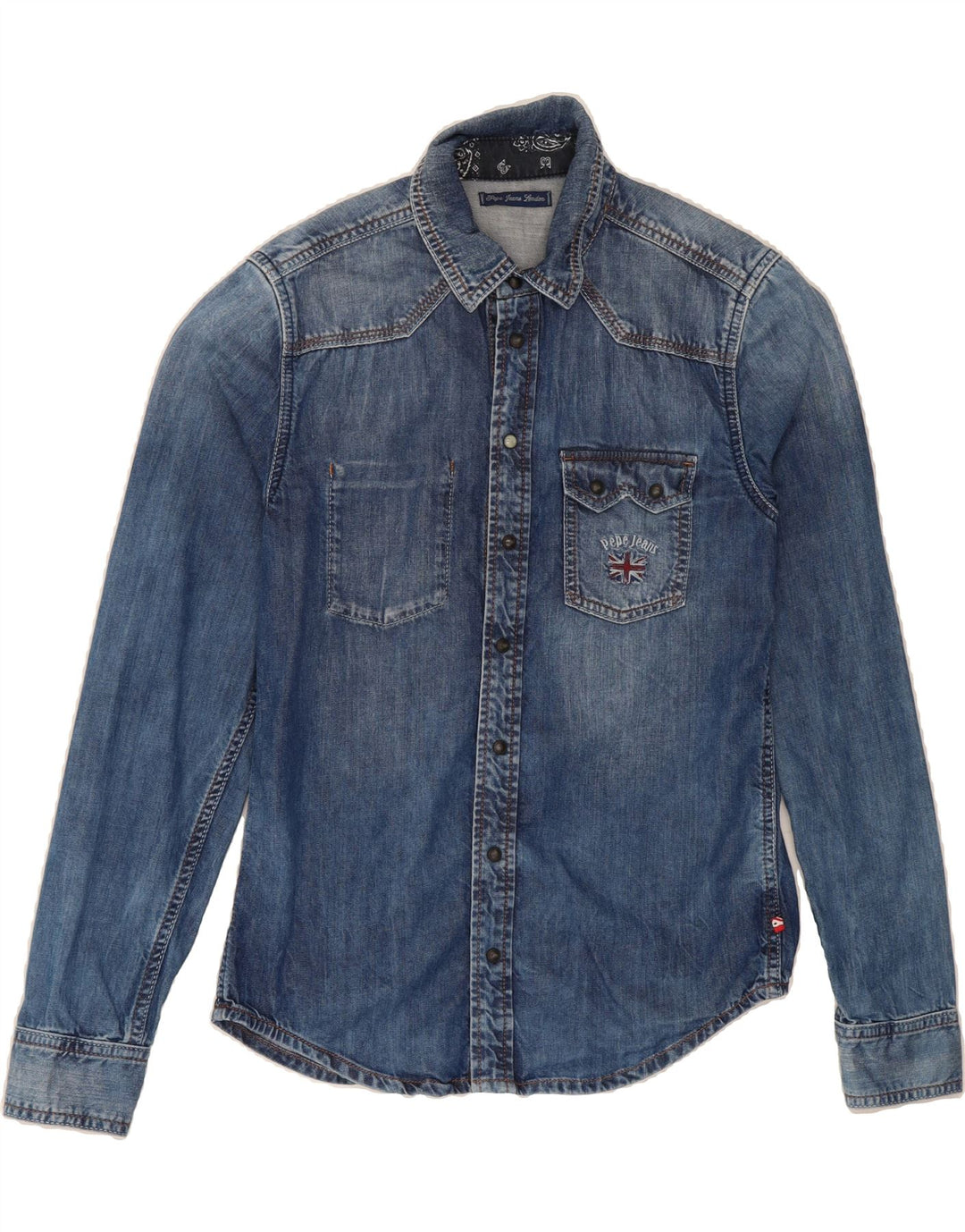 PEPE JEANS Boys Denim Shirt 13-14 Years Blue Cotton Vintage PEPE Jeans and Second-Hand PEPE Jeans from Messina Hembry 