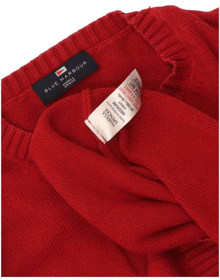 Мужской джемпер с круглым вырезом Marks & Spencer Великобритания 38/40 Средний Красный