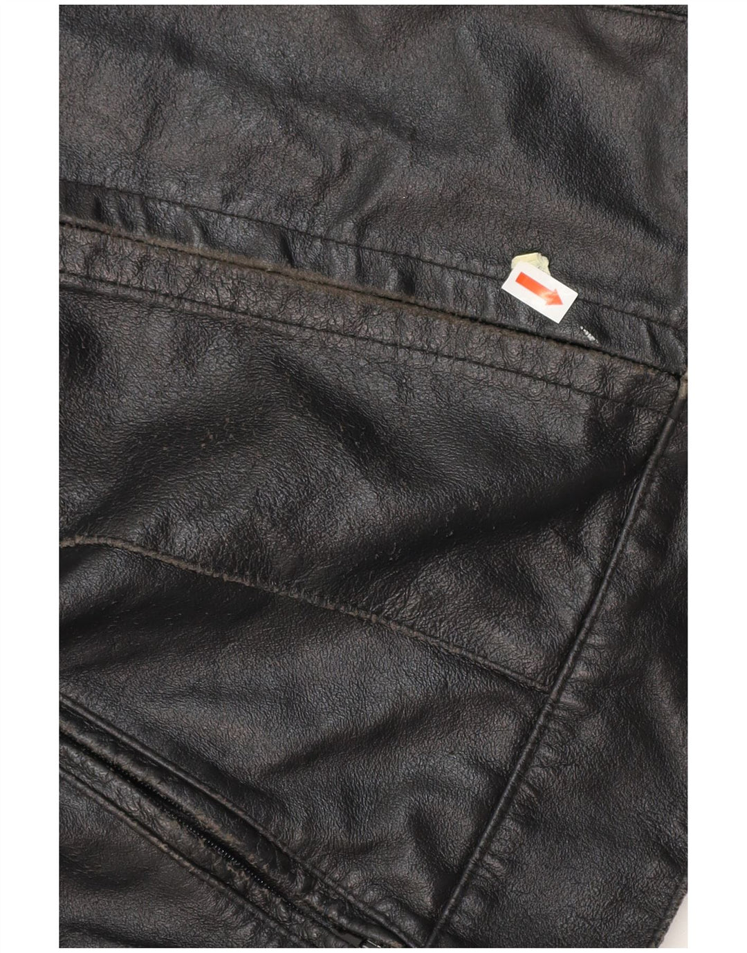 VINTAGE Женская кожаная куртка-гонщик IT 42 Medium Black Leather