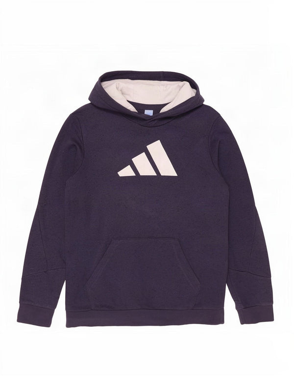 Джемпер с капюшоном Adidas для мальчиков 15–16 лет, темно-синий, хлопковый в крапинку