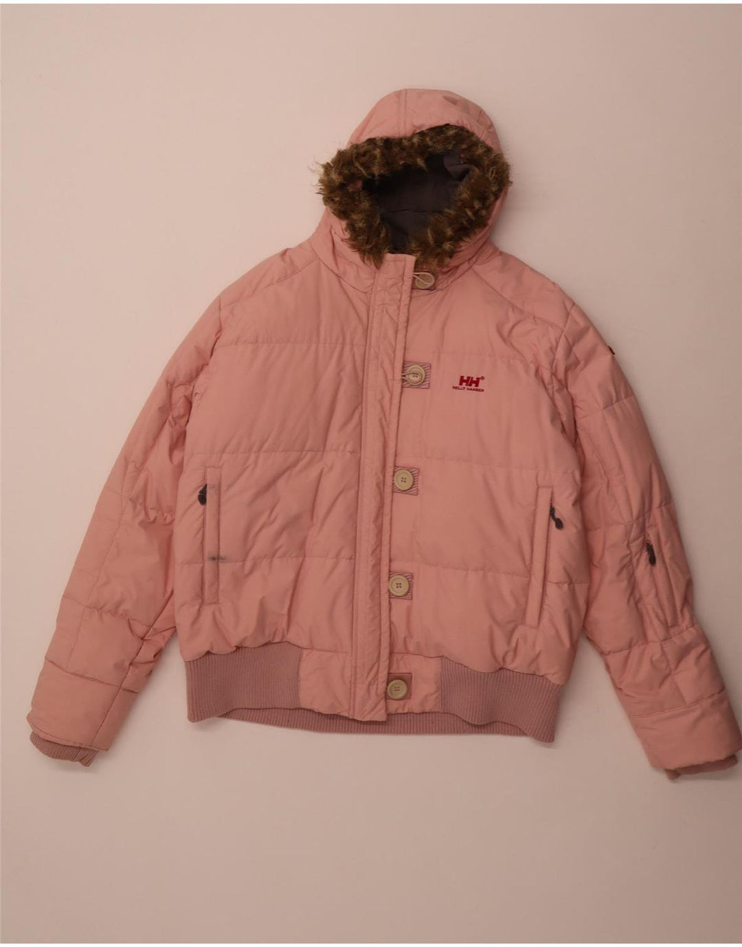 Женская утепленная куртка с капюшоном Helly Hansen UK 44 2XL, розовый нейлон