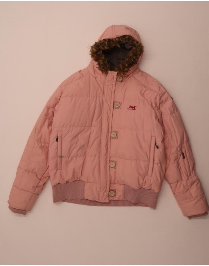 Женская утепленная куртка с капюшоном Helly Hansen UK 44 2XL, розовый нейлон