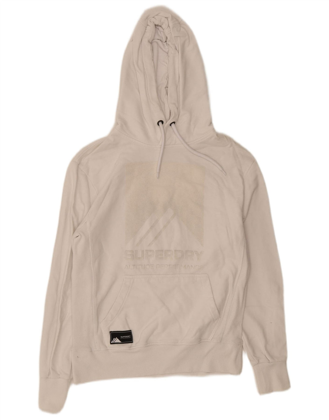 Мужской джемпер с капюшоном Superdry, маленький белый, хлопковый
