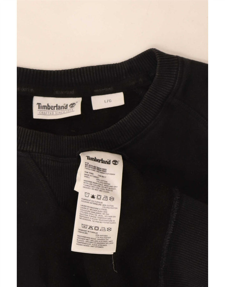 Мужской свитшот Timberland, большой черный хлопковый джемпер