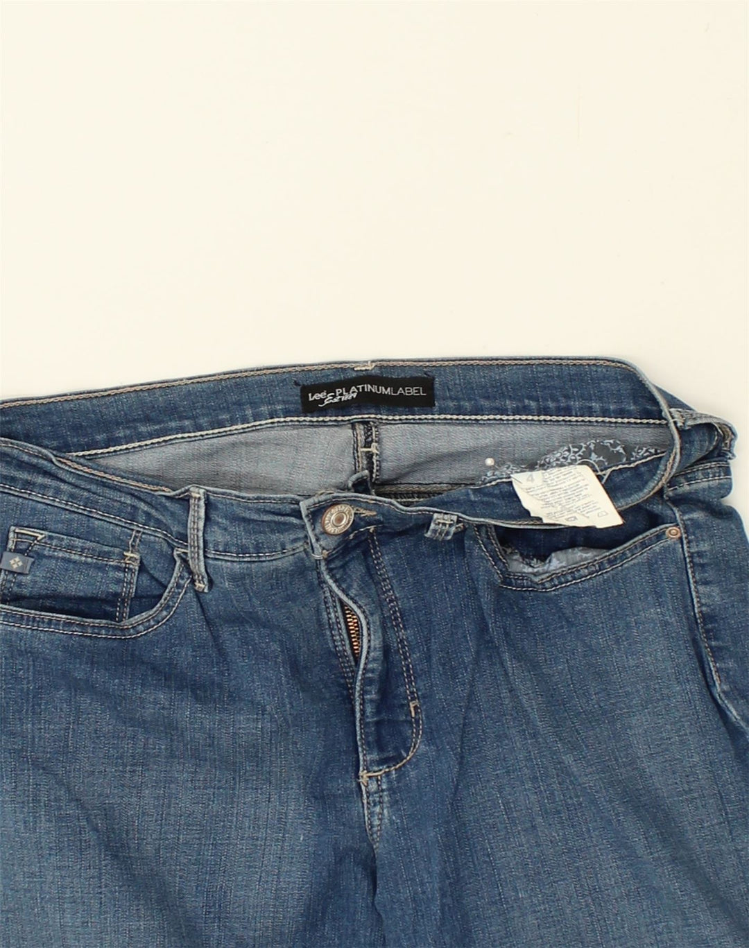 LEE Womens Platinum Label Tapered Capri Jeans US 4 Small W30 L22 Blue | Vintage Lee | Thrift | Second-Hand Lee | Used Clothing | Messina Hembry 