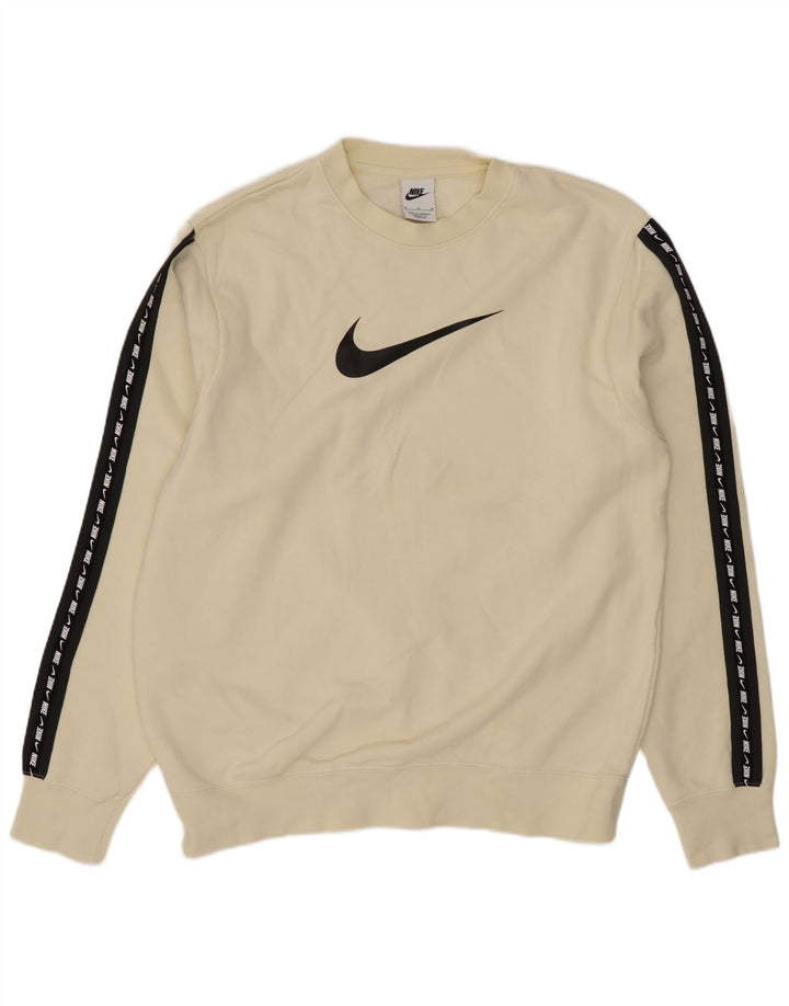 Мужской свитшот с рисунком Nike, средний хлопковый джемпер с белыми цветными блоками