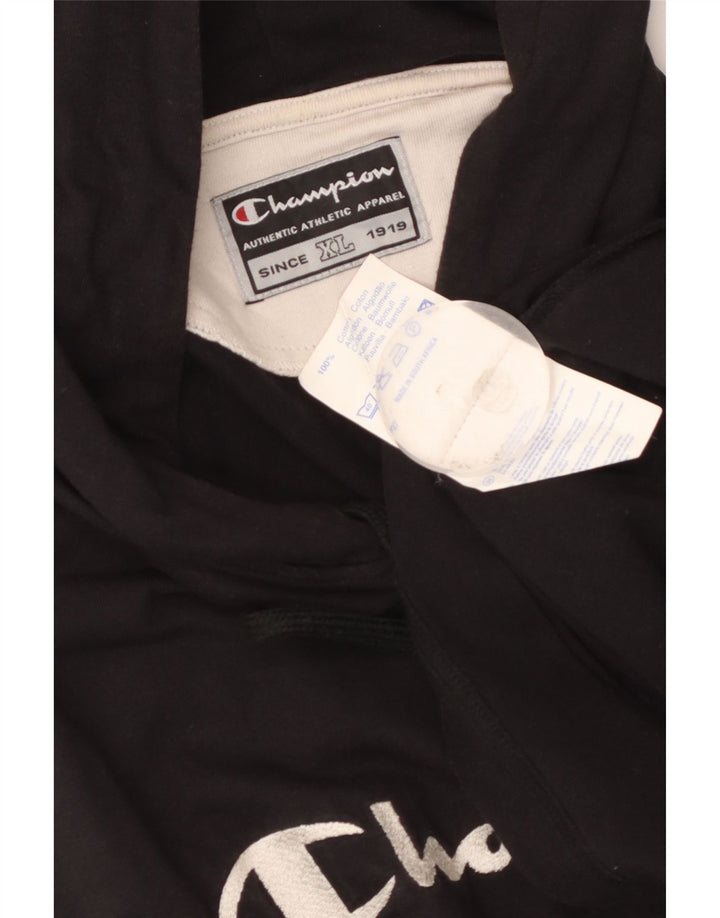 Мужской жилет Champion с капюшоном и графическим рисунком XL, черный хлопок