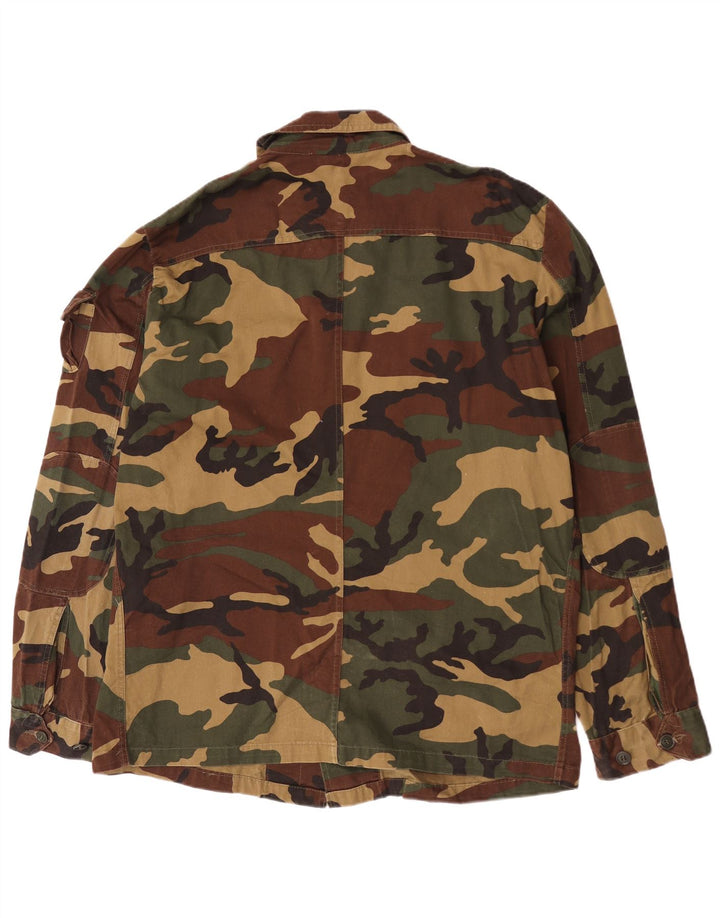 Винтажная мужская куртка в стиле милитари UK 42 XL, разноцветный камуфляж