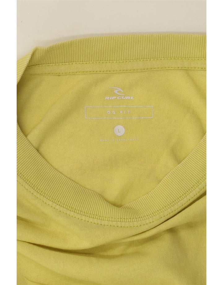 Мужская футболка с рисунком Rip Curl, большая желтая