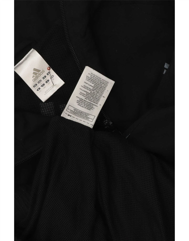 Спортивный костюм Adidas для мальчиков с графическим рисунком, верхняя куртка 15-16 лет, черный полиэстер