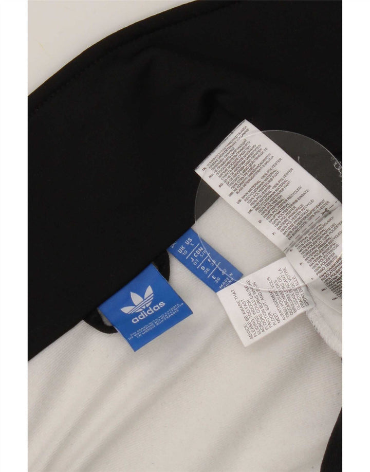Женский спортивный костюм Adidas Top Jacket UK 10, маленький черный полиэстер с цветными блоками