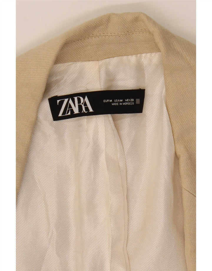 Женский пиджак с открытым рукавом 3/4 Zara UK 12, средний бежевый