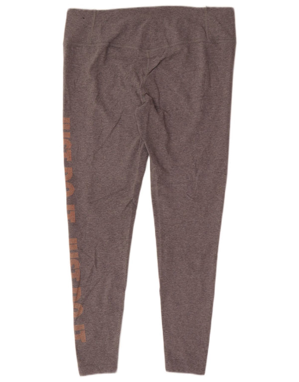 Женские леггинсы с рисунком Nike Dri Fit UK 18 XL, серые