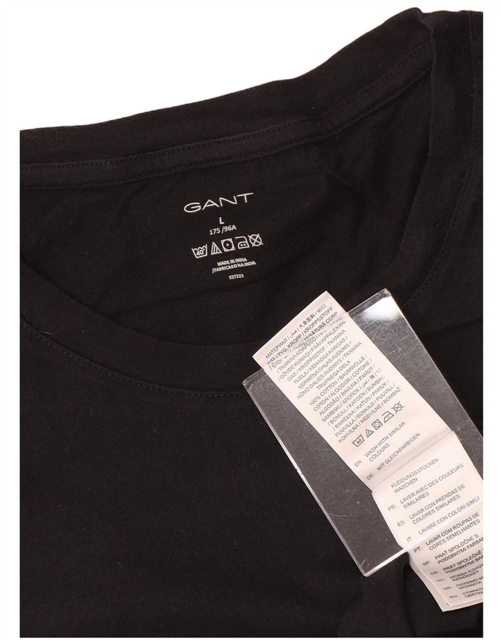 Мужская футболка GANT, большой черный хлопок