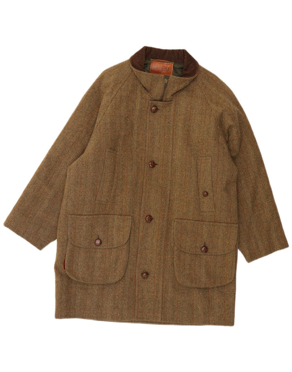 HUSKY Мужское пальто IT 48 Medium Brown «Елочка»