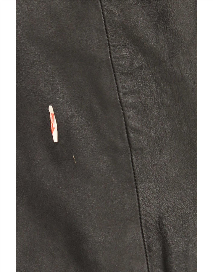 Винтажный мужской кожаный пиджак UK 42 XL, черный