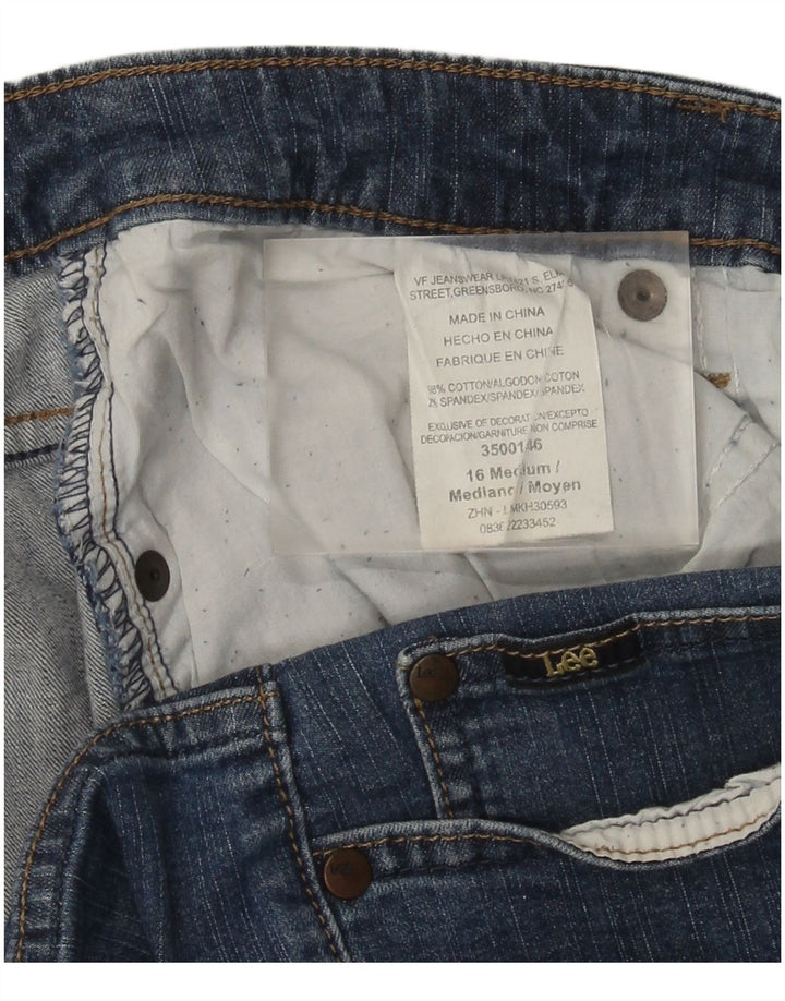 Женские капри Lee, США 16, 2XL, W34, L21, синий хлопок