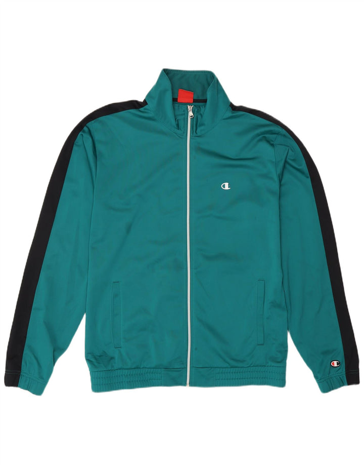 Мужской спортивный костюм CHAMPION, верхняя куртка, большой зеленый полиэстер с цветными блоками