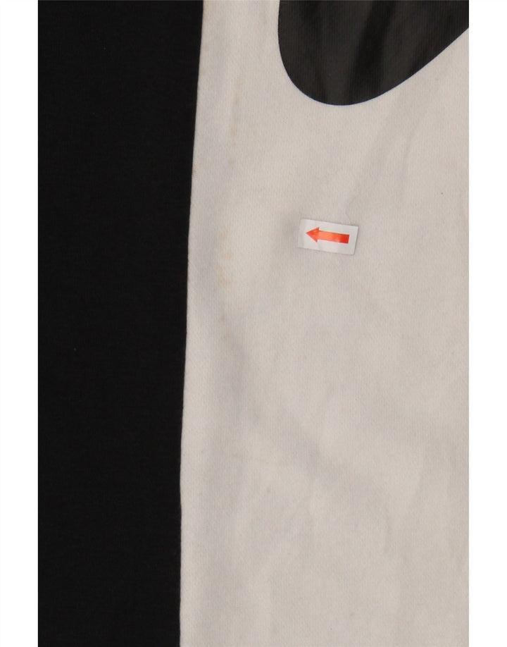 NIKE Womens Graphic Sweatshirt Jumper UK 12 Medium Black Colourblock Vintage Nike and Second-Hand Nike from Messina Hembry 