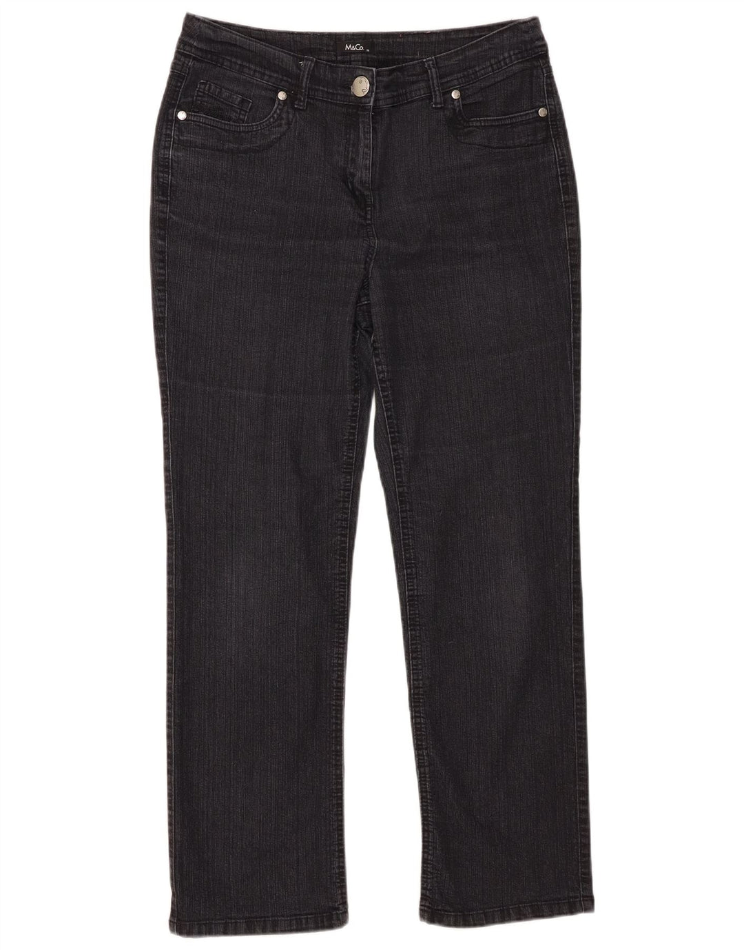 Женские прямые джинсы M&Co UK 14, большие W34 L27, черные