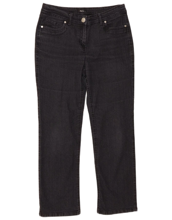 Женские прямые джинсы M&Co UK 14, большие W34 L27, черные