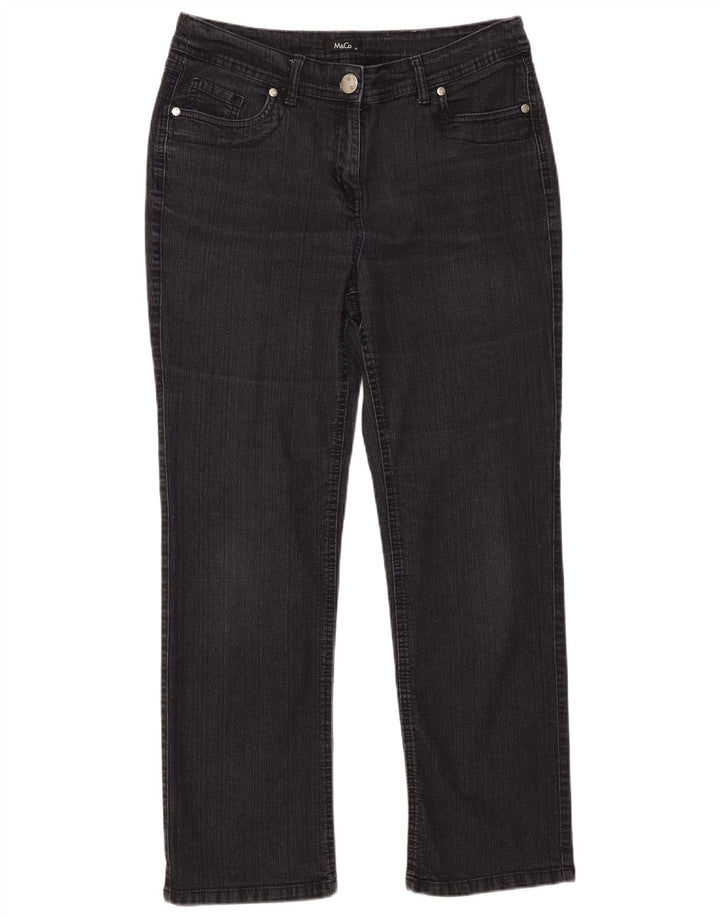 Женские прямые джинсы M&Co UK 14, большие W34 L27, черные