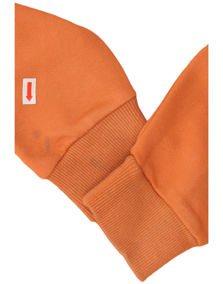 PUMA Womens Hoodie Jumper UK 14 Medium Orange Cotton