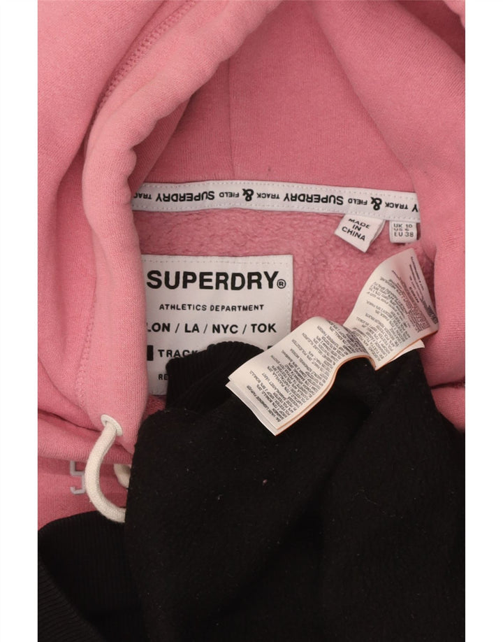 SUPERDRY Womens Oversized Hoodie Jumper UK 10 Small  Multicoloured