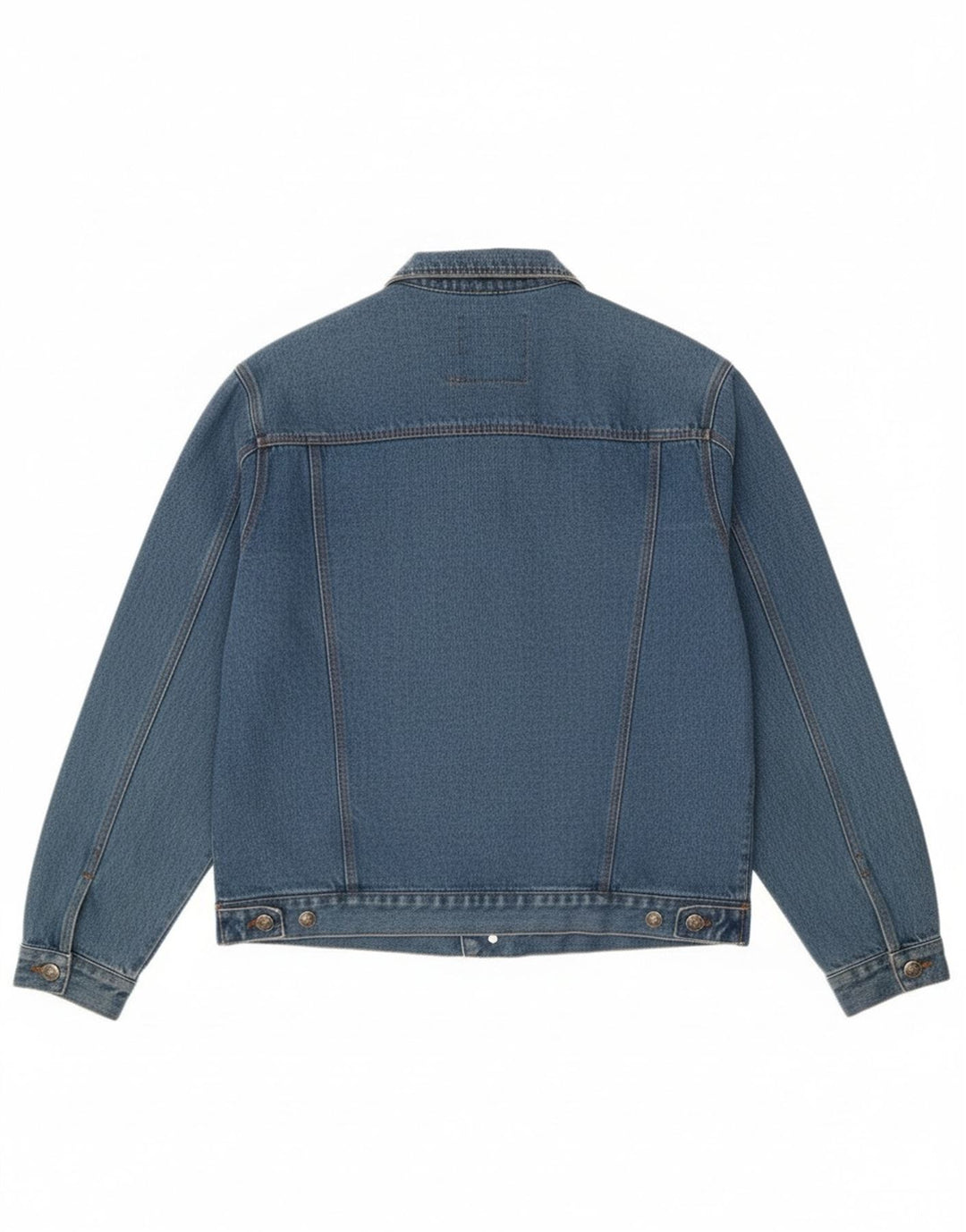 Винтажная мужская джинсовая куртка UK 42 XL, синяя хлопковая классика