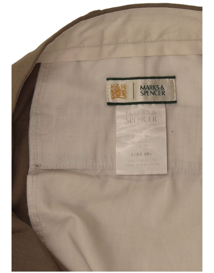 Мужские костюмные брюки Marks & Spencer W40 L32 хаки, полиэстер