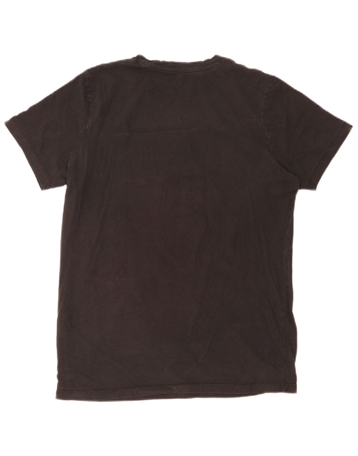 Мужская футболка с рисунком Jack & Jones из хлопка среднего размера, черная