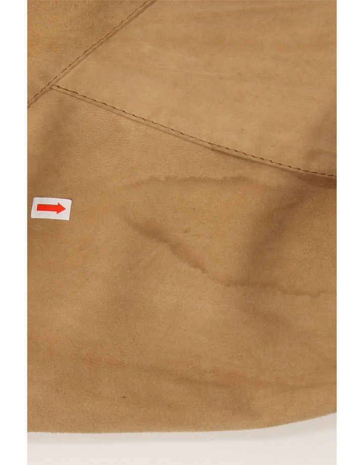 Мужской замшевый бомбер VINTAGE UK 38 средний бежевый