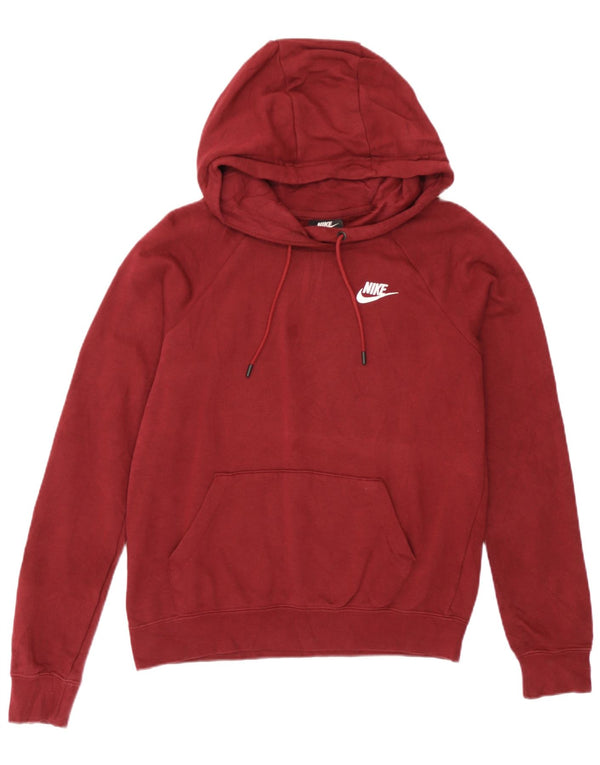 Женский джемпер с капюшоном оверсайз Nike UK 6 XS, бордовый хлопок