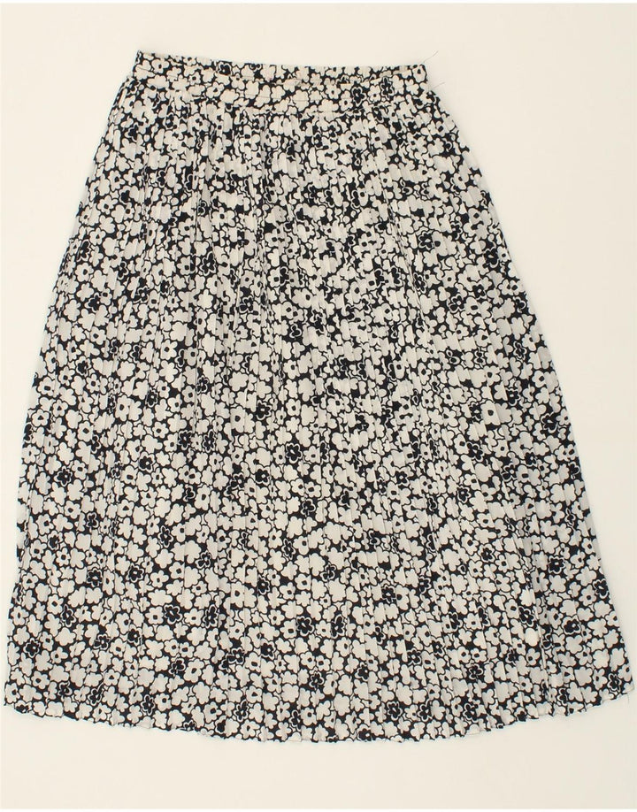 FRANKENWALDER Womens Pleated Skirt EU 40 Medium W30  White Floral Vintage Frankenwalder and Second-Hand Frankenwalder from Messina Hembry 