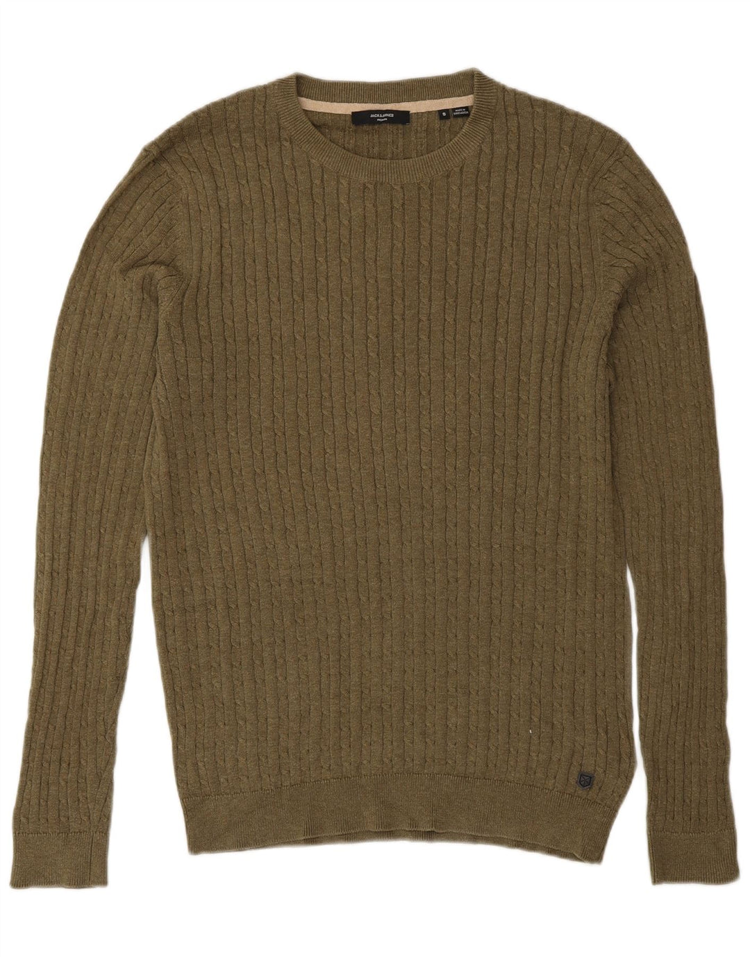 Мужской джемпер с круглым вырезом Jack & Jones, маленький хаки