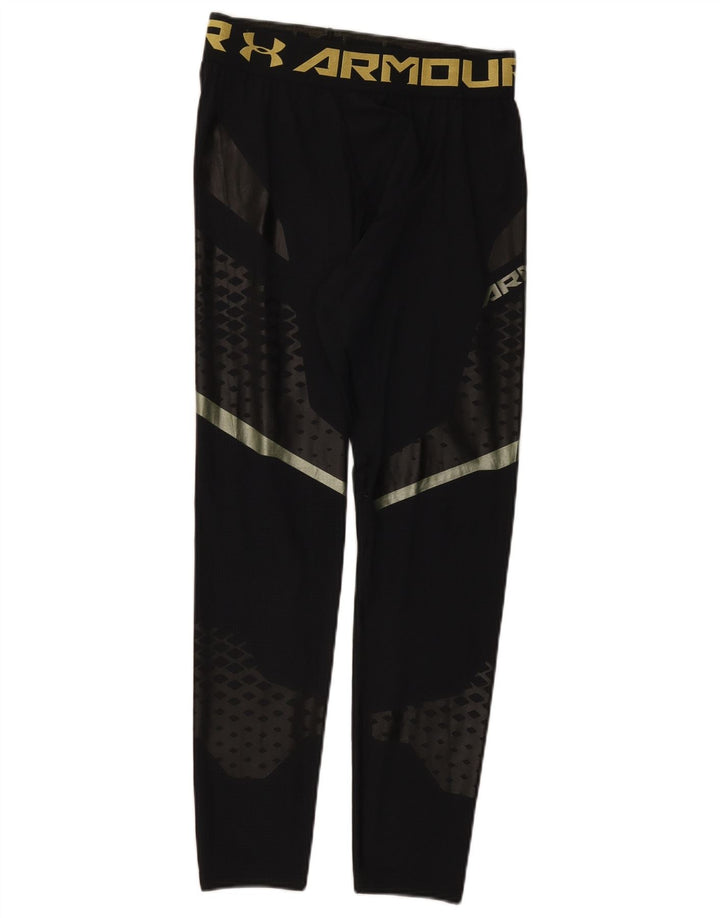 Мужские леггинсы с рисунком Under Armour, маленькие черные с цветными блоками